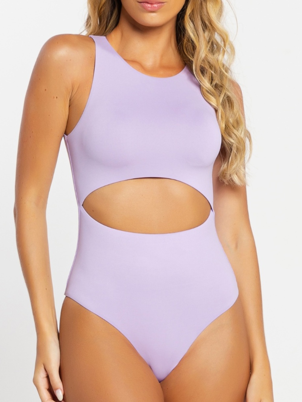 Lavender Cut-Out Bodysuit - RUN SMALL, SIZE UP FOR BEST FIT